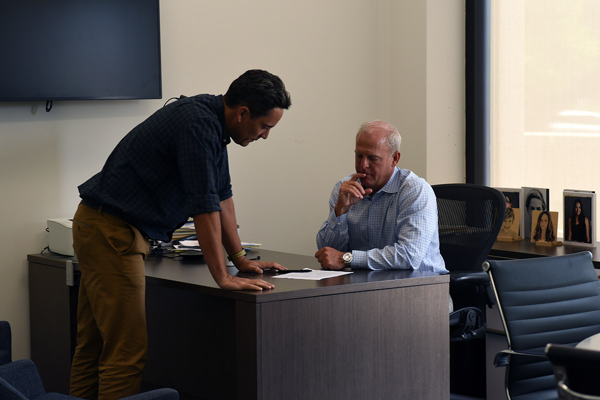 Vital Data Technology employees in the office.