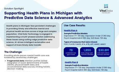 VDT Solutions for MI Health Plans Cover